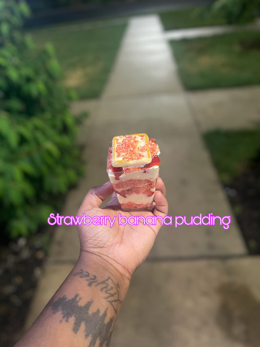 Strawberry Banana Pudding Cups